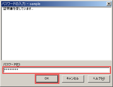 イメージ:パスワードの入力